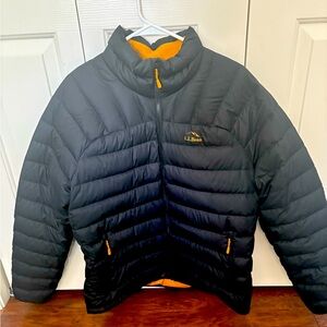 Men’s LL Bean Down Black Jacket. Size Large.